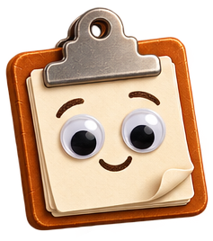 Nibbles, a friendly smiling clipboard